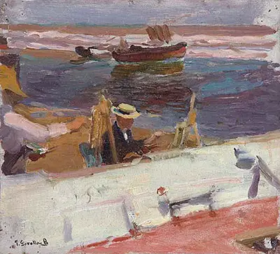 Painters on the Beach Joaquin Sorolla